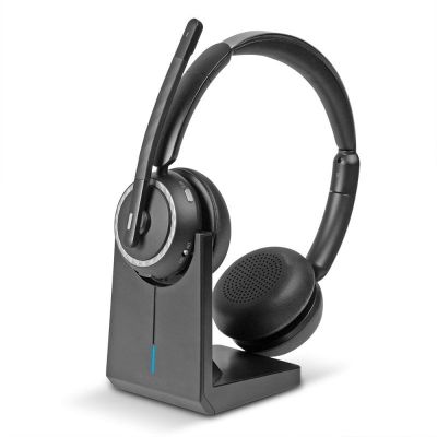 Lindy L118 Headset Wireless Headband Office/Call Center USB Type-C Bluetooth Charging Base Black