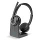 Lindy L118 Headset Wireless Headband Office/Call Center USB Type-C Bluetooth Charging Base Black