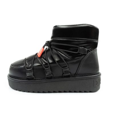 11. D.Franklin women's snow boots winter fashionable insulated ankle boots black