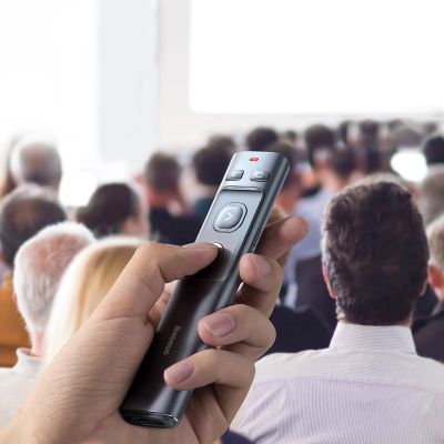 7. Baseus Orange Dot Wireless Presentation Laser Pointer - Gray (with battery)