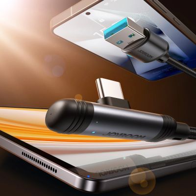 2. Joyroom S-A56 EnjoyX Series 90° USB-A - USB-C 3A cable 1.2m - black