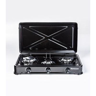 4. 3-Burner Portable Gas Cooker Ravanson K-03T (White)
