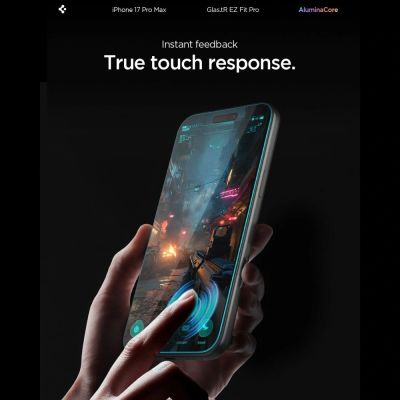 11. Spigen Glas.TR EZ Fit Pro Tempered Glass for iPhone 16 Pro Max / 17 Pro Max - Transparent