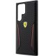 6. Ferrari Carbon Contrast Edges Case for Samsung Galaxy S23 Ultra - Black