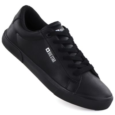 Men's low-top sneakers, eco-leather, black, Big Star TT174002