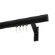 Single Apartment Curtain Track, Black, 320 cm, with Safety-Pin Gliders – KOWALSKI
