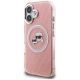 2. Karl Lagerfeld IML Glitter Karl & Choupette Heads Logo MagSafe iPhone 16 Case - Pink