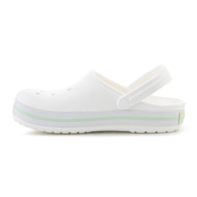 4. CROCS CROCBAND WHITE/SERENE GREEN 11016-1YL