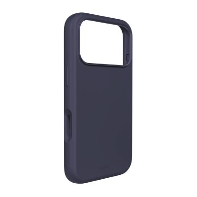 Puro Icon Mag Pro Liquid Silicone Case for iPhone 17 Pro Max, MagSafe Compatible, with Camera Protection and Aluminum Buttons - Dark Blue
