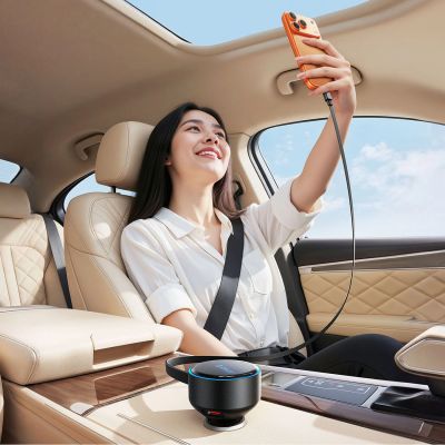 3. Orico FC-60-2C 60W Car Charger with Retractable USB-C Cable 65cm - Black