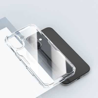 9. Nillkin Nature Pro Case for iPhone 16 - transparent and white