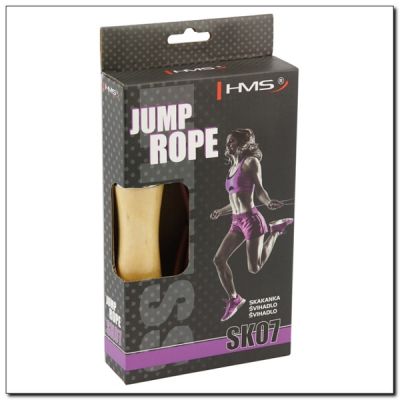 4. Leather skipping rope with wooden handle HMS SK07 