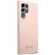 4. Guess GUHCS23LLSLMGPP S23 Ultra S918 pink/pink hardcase Silicone Script Metal Logo