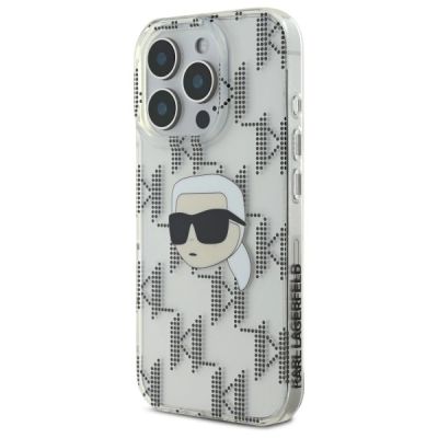 2. Karl Lagerfeld IML Karl Head Electroplated iPhone 16 Pro Case - Clear