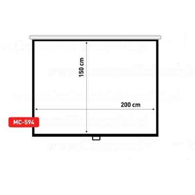 Maclean MC-594 screen (ceiling, wall; manually unrolled; 200 x 150 cm; 4:3; 100.0")