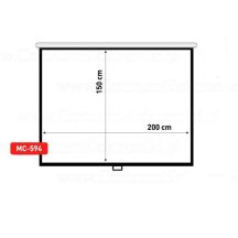 Maclean MC-594 screen (ceiling, wall; manually unrolled; 200 x 150 cm; 4:3; 100.0")