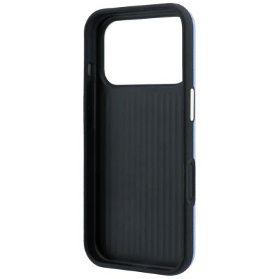 7. Guess Grained & Big Resin Logo case for iPhone 18 Pro / 17 Pro - blue