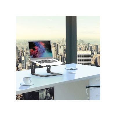 3. Port Designs 901103 Laptop Stand Notebook Holder Aluminum, Black 39.6 cm (15.6")