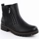 8. Black Leather Women’s Worker Boots Rieker 78556-00
