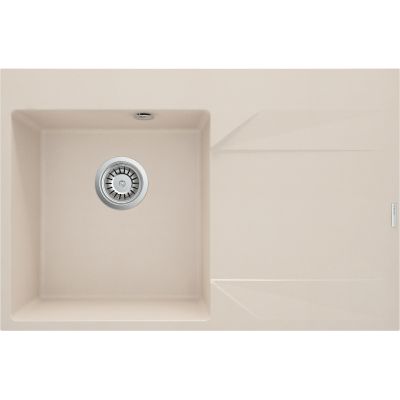 Single-bowl granite sink with drainer - right