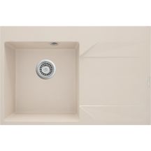 Single-bowl granite sink with drainer - right