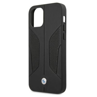 6. BMW Leather Perforated Sides Case for iPhone 12 / iPhone 12 Pro - Black