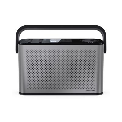 3. Sharp OSAKA DR-P540(GY) Portable Digital Stereo Radio with USB Port, Bluetooth, FM Radio and Wireless Connection