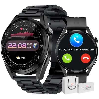 GIEWONT Vertex SmartCall GW450-1 Carbon/Carbon Silicone smartwatch