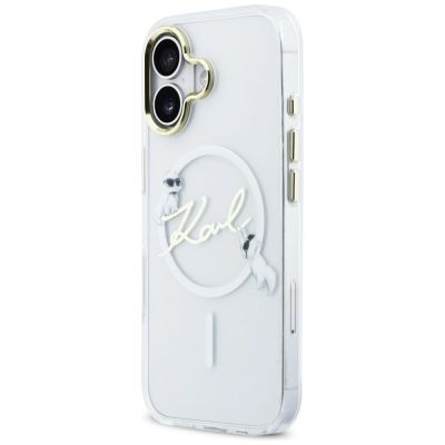 2. Karl Lagerfeld IML Choupettes Karl Script Logo MagSafe iPhone 17 Case - Clear