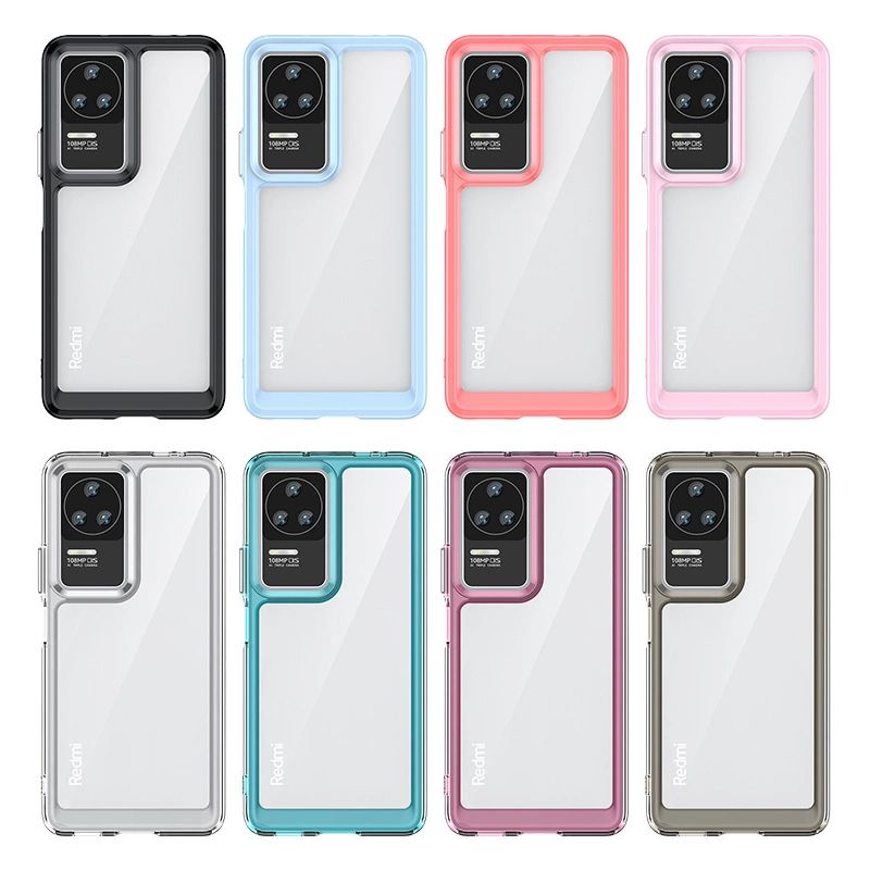 6. Outer Space Case for Xiaomi Poco F4 5G cover with a flexible frame black
