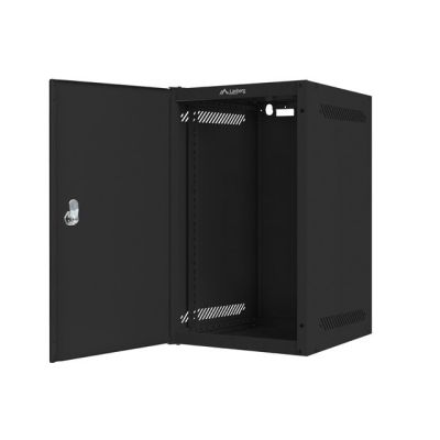 6. LANBERG WALL-MOUNTED RACK CABINET 10" 9U 280X310 BLACK, METAL DOORS (FLAT PACK) WF10-2309-00B