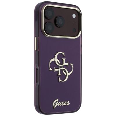 4. Guess IML 4G Script Metal case for iPhone 17 Pro / 18 Pro - burgundy