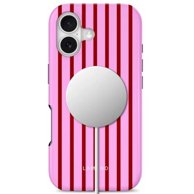 4. Tech-Protect Lamano MagSafe Case for iPhone 17 - Red and Pink