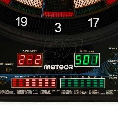 9. Dart board Meteor electronic 4-led 24689