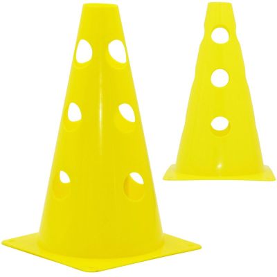 9. 23 CM CONE WITH HOLES YELLOW