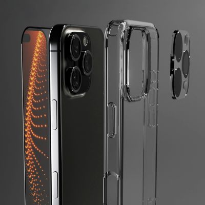4. SBS set with D3O technology for iPhone 16 Pro - case + glass screen and camera protector - transparent