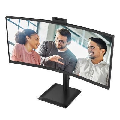 12. AOC monitor 86.3 cm (34") CU34E4CW 21:09 2xHDMI+DP+USB-C+Webcam Curv.