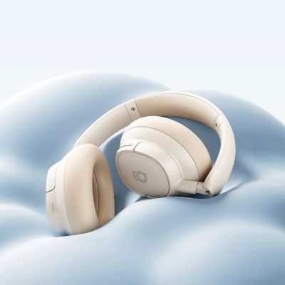 6. Baseus Bass BH1 NC Lite Wireless Over-Ear Headphones with ANC - White