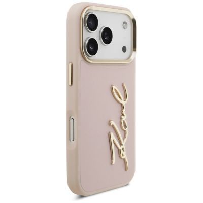 4. Karl Lagerfeld Karl Script Logo iPhone 17 Pro Case - Pink