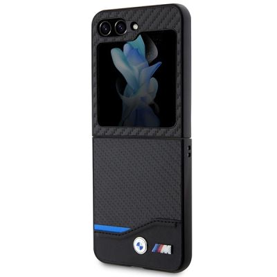 6. BMW Leather Carbon case for Samsung Galaxy Z Flip 5 - black
