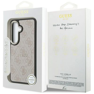 16. Guess 4G Embossed Ring MagSafe Case for Samsung Galaxy S26 - Pink