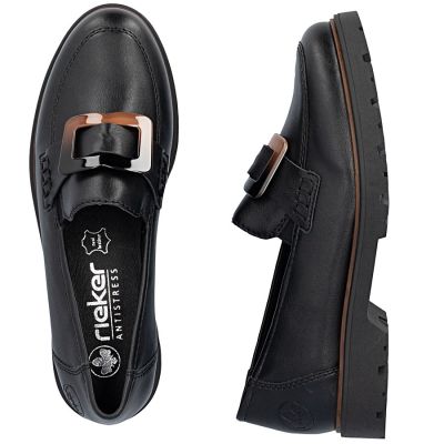 5. Women's black lords shoes Rieker 45553-00