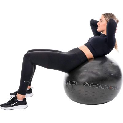 15. FITNESS BALL 75CM BLACK PURE 2 IMPROVE