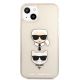 3. Karl Lagerfeld Glitter Karl's & Choupette Head Case for iPhone 13 mini - Gold