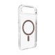 Puro Lite Mag TPU+PC Case Compatible with MagSafe for iPhone 17 Air - Transparent with Brown Ring