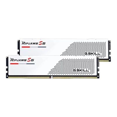 6. G.SKILL RIPJAWS S5 DDR5 2X16GB 6000MHZ CL30 XMP3 WHITE F5-6000J3040F16GX2-RS5W