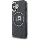 2. Karl Lagerfeld IML Glitter Karl & Choupette Heads Logo MagSafe Case for iPhone 16 - Black