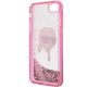 7. Karl Lagerfeld KLHCI8LNKHCP iPhone 7/8/ SE 2020/2022 pink/pink hardcase Glitter Karl Head