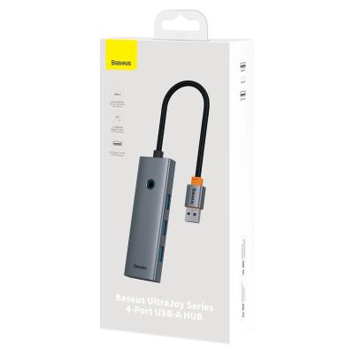 4. Baseus UltraJoy Series USB-A hub 4xUSB-A 3.0 1xUSB-C 5V 50cm - gray