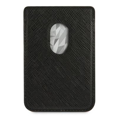 3. Karl Lagerfeld Wallet CardSlot Saffiano Karl`s Head MagSafe Magnetic Phone Wallet - Black